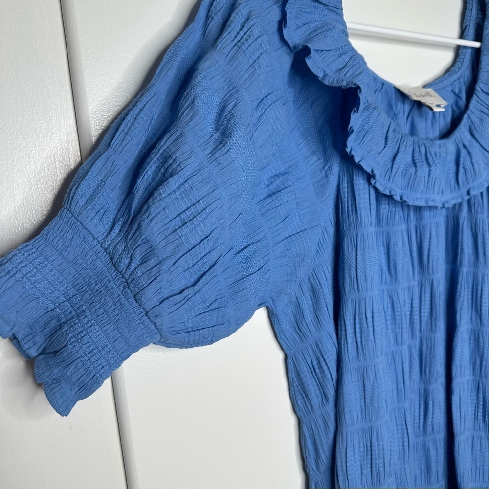 New Cleobella Mini Dress in Blue Size Large - Picture 2 of 7